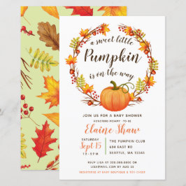 Budget Pumpkin Gender Neutral Baby Shower Inbjudan