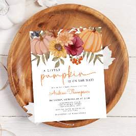 Budget Pumpkin Höstblomma Pumpkin Baby Shower Flygblad