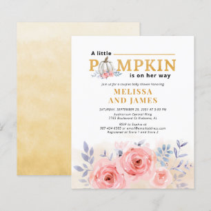 Budget Pumpkin Par Baby Shower Blommigt Lilac