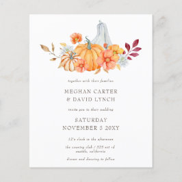 Budget Pumpkins Fall Wedding-inbjudan
