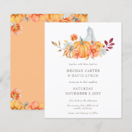 Budget Pumpkins Fall Wedding-inbjudan