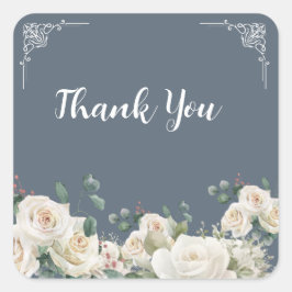 Budget Purple Florals Bridgerton Bridal Shower Fyrkantigt Klistermärke