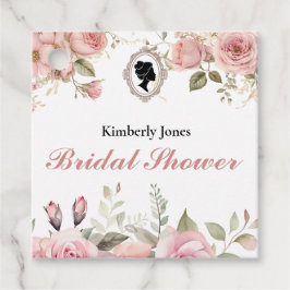 Budget Purple Florals Bridgerton Bridal Shower Gåvor Etiketter
