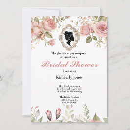 Budget Purple Florals Bridgerton Bridal Shower Inbjudningar