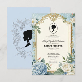 Budget purple Florals Bridgerton Bridal Shower Inbjudningar