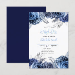 Budget Purple Florals Bridgerton Bridal Shower Inbjudningar