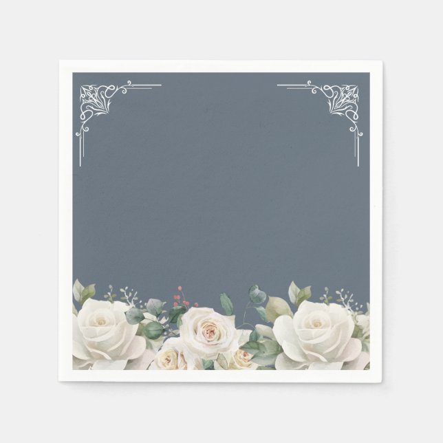 Budget Purple Florals Bridgerton Bridal Shower Pappersservett (Framsidan)