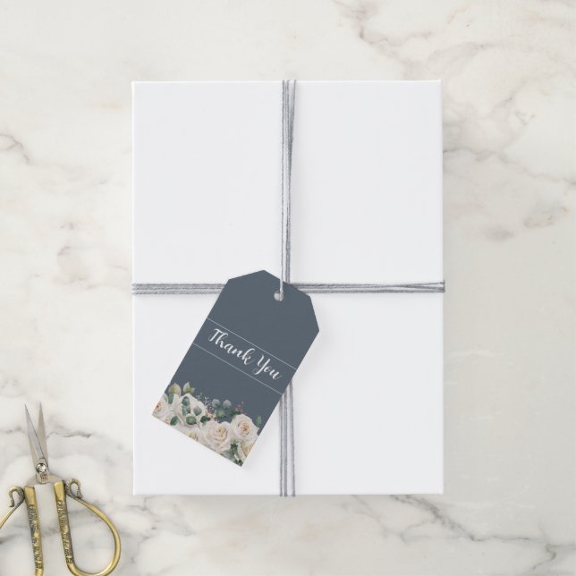 Budget Purple Florals Bridgerton Bridal Shower Presentetikett (Med Snöre)