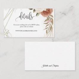 Budget Purple Florals Bridgerton Bridal Shower Visitkort