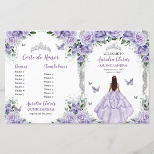 Budget Purpur Syrlilja Quinceanera 15 Program