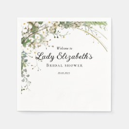 Budget Purpurblommor Bridgerton Bröllopsfest Pappersservett