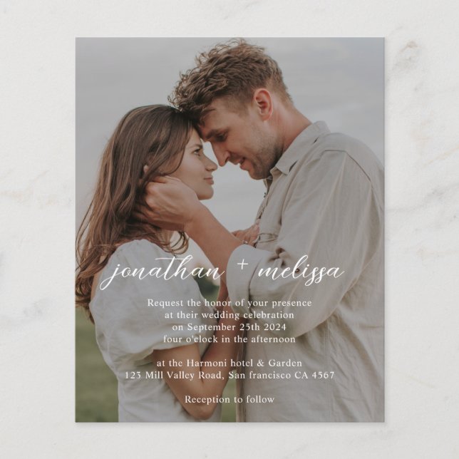 BUDGET QR-kod Allt i ett elegant stilfullt bröllop (Framsida)