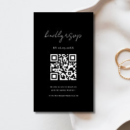 Budget QR-kod Minimalistisk svarssida Bröllopswebb Tilläggskort