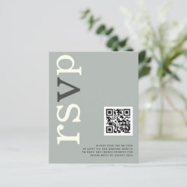 BUDGET QR-kod Sage Ivory Bröllop Online OSA