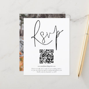 Budget QR-kod Script Foto Bröllop RSVP