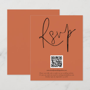 Budget QR-kodskript Bröllop Terracotta OSA