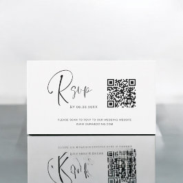 Budget QR-OSA Bröllop webbplats Anteckningskort