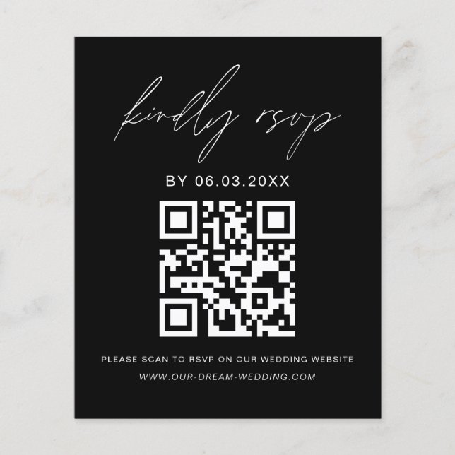 Budget QR-OSA Bröllop webbplats Flygblad (Framsidan)