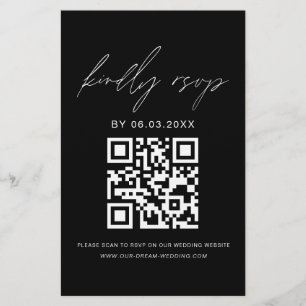 Budget QR-OSA - minimalistisk Bröllop-webbplats
