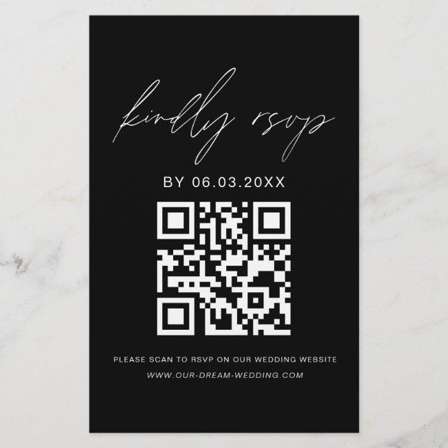 Budget QR-OSA - minimalistisk Bröllop-webbplats (Framsida)