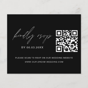 Budget QR-OSA - minimalistisk Bröllop-webbplats Flygblad