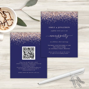 Budget QR Ro Guld Glitter marin Evening Bröllop