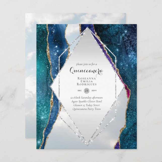 BUDGET QUINCEANERA - AGATE Sparkles Glamor Chic (Fram/baksida)