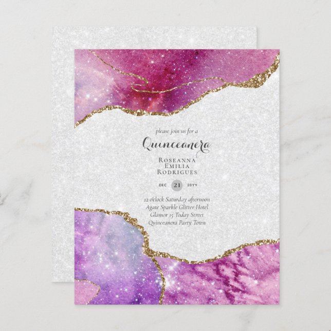BUDGET QUINCEANERA - AGATE Sparkles Glamor Chic (Fram/baksida)
