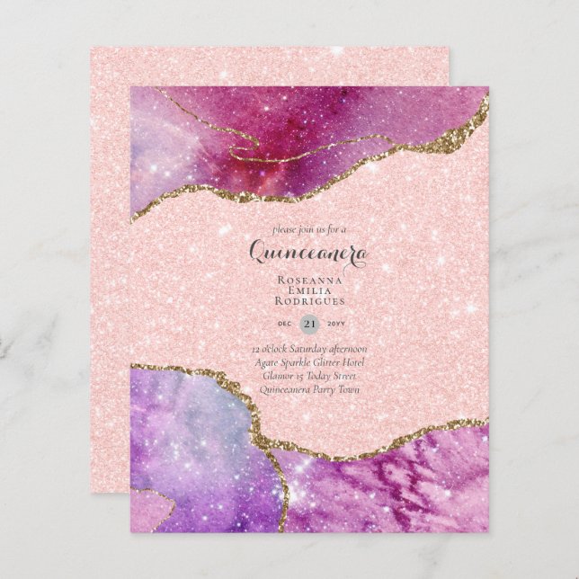 BUDGET QUINCEANERA - AGATE Sparkles Glamor Chic (Fram/baksida)