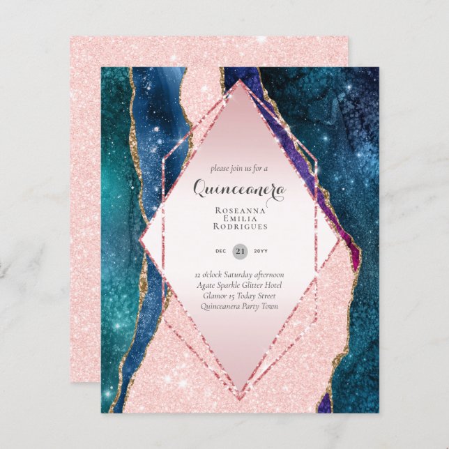 BUDGET QUINCEANERA - AGATE Sparkles Glamor Chic (Fram/baksida)