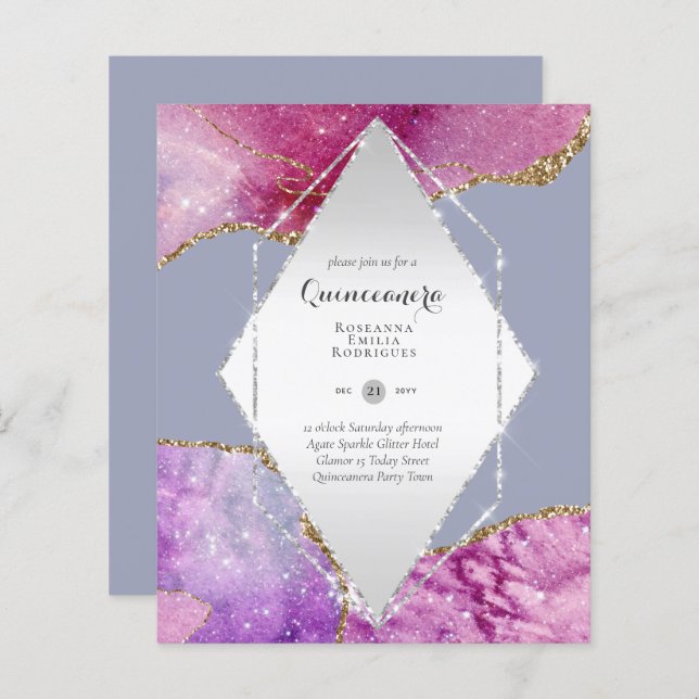 BUDGET QUINCEANERA - AGATE Sparkles Glamor Chic (Fram/baksida)