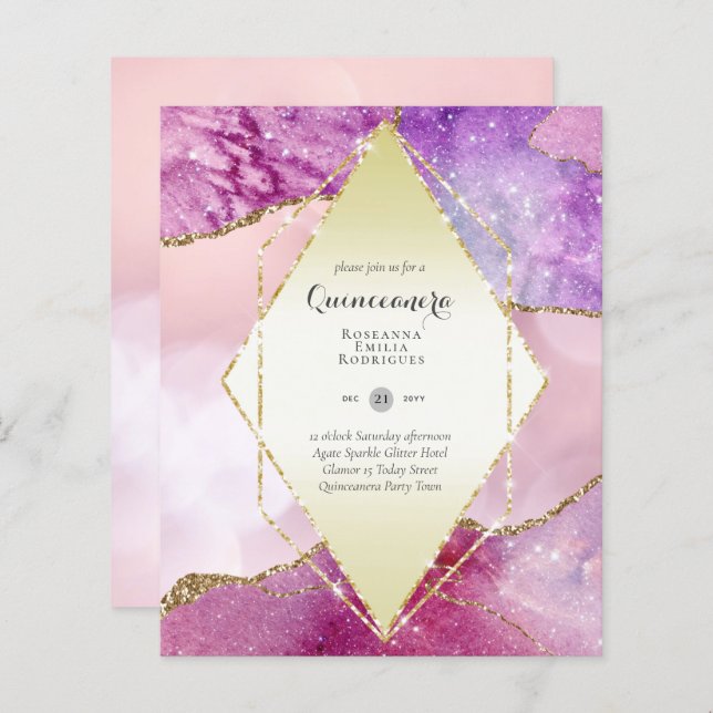 BUDGET QUINCEANERA - AGATE Sparkles Glamor Chic (Fram/baksida)