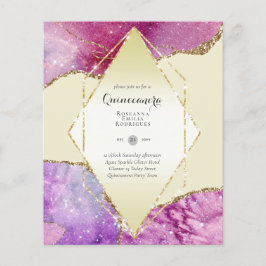 BUDGET QUINCEANERA - AGATE Sparkles Glamor Chic Flygblad