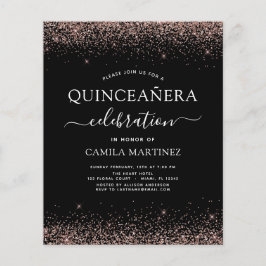 Budget Quinceanera Black Ro Guld Rosa
