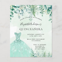 Budget Quinceanera förtrollad skogsklänning