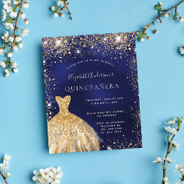Budget Quinceanera marinklöjningsinbjudan för blå 