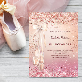 Budget Quinceanera ro guld rosa ballerina