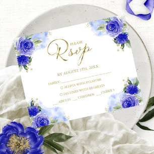 Budget Quinceañera Royal Blue Svarskort