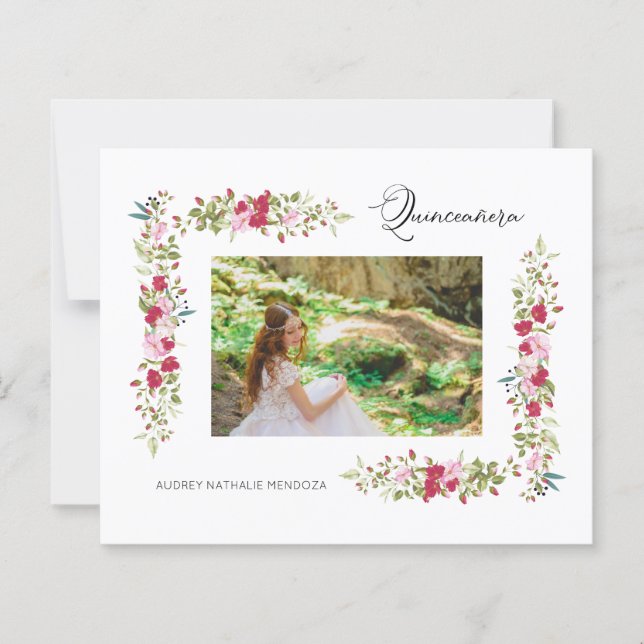 Budget Quinceañera Spanish Floral Photo  (Framsida)