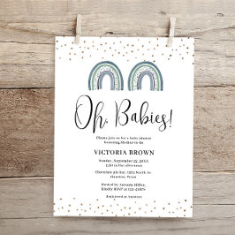 Budget Rainbow Boy Twillingars Baby Shower-inbjuda