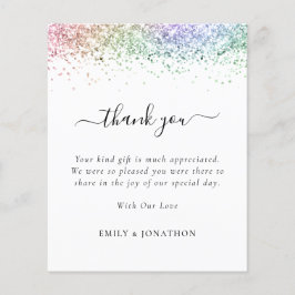 Budget Rainbow Glitter Photo Bröllop Tack