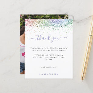 Budget Rainbow Glitter Photo Hen Do Tack