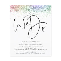 Budget Rainbow Glitter Vi gör QR-inbjudan