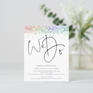 Budget Rainbow Glitter Vi gör QR-inbjudan