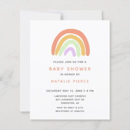 Budget Rainbow Shower Cute Simple Peach