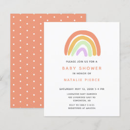 Budget Rainbow Shower Cute Simple Peach