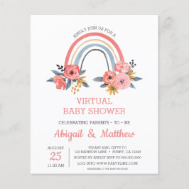 BUDGET Rainbow Virtuell Baby Shower-inbjudan