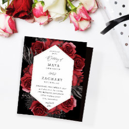 Budget Red Blommigt & Black Bröllop - svart