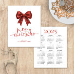 Budget Red Bow 2025 Calendar God jul<br><div class="desc">Budget Red Faux Glitter Bow 2025 Calendar God jul. Ett budgetpris som är mindre än 4, 5 x 5, 6" 110 lbs halvglans, ungefär lika tjockt som ett vykort. Det finns EN per lakan. Festiv gnistra för önskemål. God jul finns i ett angivet skript för snyggt och anpassa ditt namn...</div>