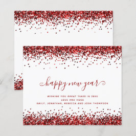 Budget Red Glitter Gräns Gott nytt år